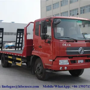 10 Ton Dongfeng Flatbed Truck For Excavator Transport thumbnail-2