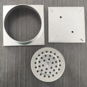 Modern Polished Brass Hidden Tile Insert Drain Filter for Hotel Bathroom and Shower Floor Applications thumbnail-4