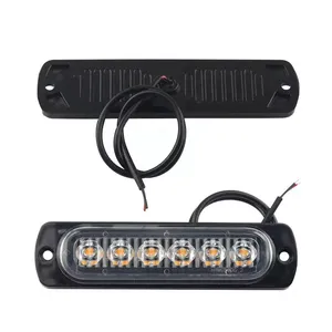 6SMD LED Surface Mount Amber Red White LED Clearance Markers Bullet Lights Side Lights Trailer Warning Light thumbnail-3