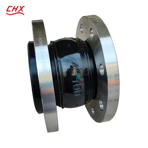 High Quality 8 Inch EPDM Galvanized Neoprene Flexible Rubber Expansion Joint With PN16 Flange thumbnail-1