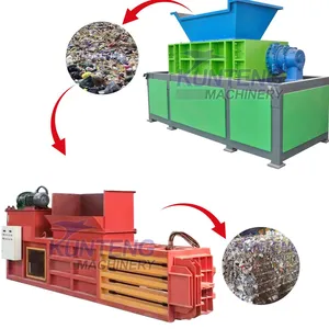 Industrial Waste Wood Biomass Waste Dual Axis Shredding and Baling Production Line EPC thumbnail-1