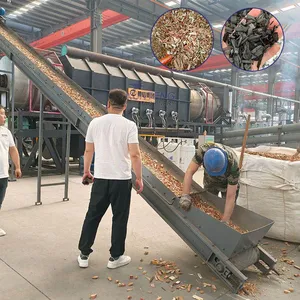 Biochar Making Machine Rotary Continuous Pyrolysis Machine Olive Waste Carbonization Furnace EPC thumbnail-1