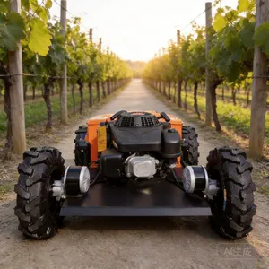 35 Degree Slope Robotic 550mm Compact Wheeled Remote Control Grass Garden Mower thumbnail-1