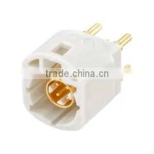 w. Housing B Coding White Color 4 Pin Plug Straight PCB Mount High Speed Data HSD Connector thumbnail-1