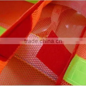 OEM High Visibility Orange Color Safety Vest thumbnail-3