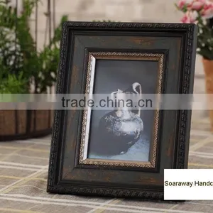 American Vintage Style European Solid Photo Frame, Antique Effect Pine Wood Photo Frame for House Decoration thumbnail-2