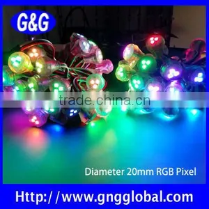 Madrix Smart Led Pixel Light String Rgb Waterproofing Led 20mm Pixel Light thumbnail-1