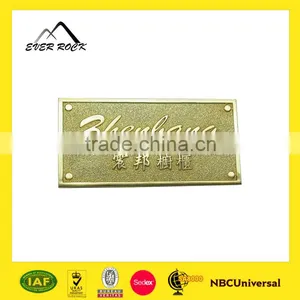 Hot Selling New Fashion Square Popular Bag Accessory Metal Label in China thumbnail-1