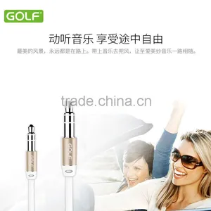 Golf Brand Cheaper 3.5mm Male To Male Extension Cable Aux Cable For Car/ Headphone/PM4/PM3 TPE 1M Connector Cable TB-0378 thumbnail-1
