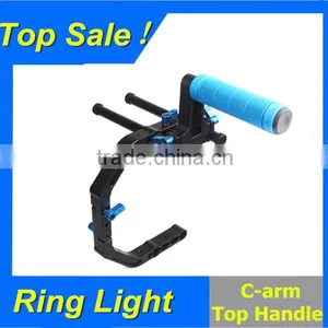 Handle DSLR Rig C Bracket Mount +Top Handle For 15mm Rail Rod Support DSLR Rig thumbnail-1