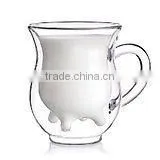 Artistic Borosilicate Clear Glass Milk Cup thumbnail-1