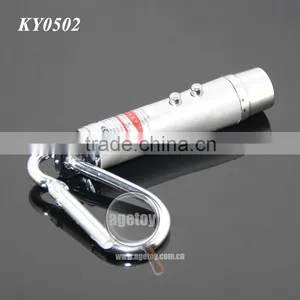 Mini LED Flashlight Torch Lamp Aluminum Carabiner UV Money Detector Electric LED Light Keychain Torch thumbnail-1