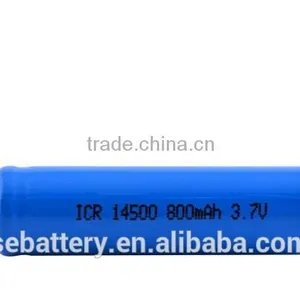 Rechargeable Lithium Ion 14500 800mAh Battery 3.7V thumbnail-1
