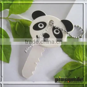 China Manufacturer Safety Custom Shape Cute PVC Panda Key Head Cover For Souvenir thumbnail-1