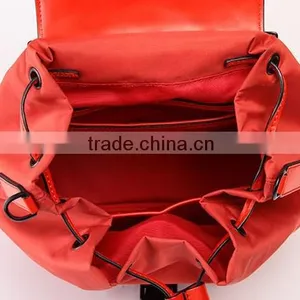 3473 Good-looking Red Color Unisex Teens School Nylon Backpack Bag thumbnail-5