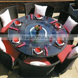 Round Outdoor Rattan Table Set Furniture thumbnail-5
