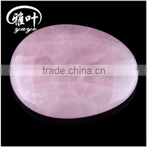 Wholesale 45*35*7mm Natural Rose Quartz Gemstone Worry Stone for Massage thumbnail-6