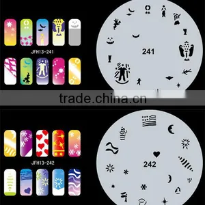 Pro Airbrush Nail Art Paint Stencil Kit, 340 Designs, Set No.13 thumbnail-1