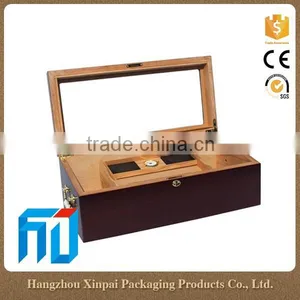 Lacquer Spanish Cedar Wood Cigar Humidor Box thumbnail-1