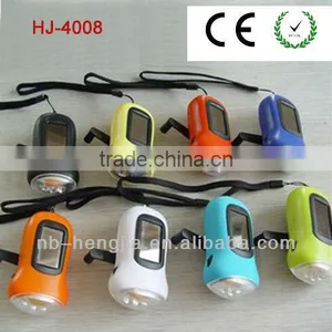 Solar Dynamo Torch Flashlight 3 Led Emergency Flashligh Light thumbnail-1