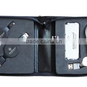 Mini Mouse and Slim Usb Hub in PU Pouch as Usb Travel Gift Set thumbnail-1