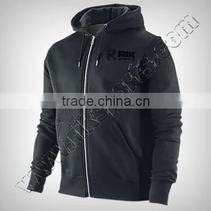 Men Hoodie Black Zipper Produced With 100% Cotton Excellent & Durable Quality Fabric, thumbnail-1