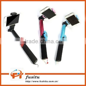 Bright Color Selfie Stick Extendable Bluetooth Monopod Handheld Pole With Remote Shutter for IPhone Samsung Camera thumbnail-1