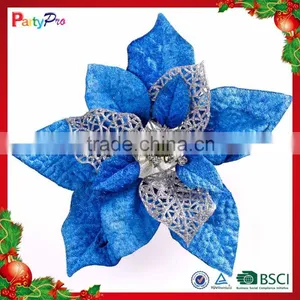 Partypro 2015 Wholesale Christmas Indoor Decorations Colorful Plastic Flower Christmas Decor Flower thumbnail-1