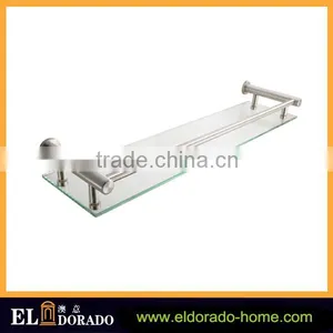 Bathroom SUS304 Contemporary Bathroom Glass Corner Shelves for Hotel and Home Decoration thumbnail-2