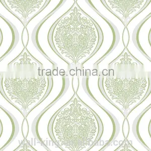Chinese Royal Style Wallpaper Green Color thumbnail-1