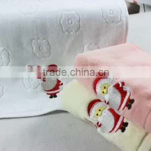 Hot Sell Many Design for Various Holiday Towel, Complete Set of Solid Color Velour Cotton Embroidery Towel,Christmas Gift Towels thumbnail-4