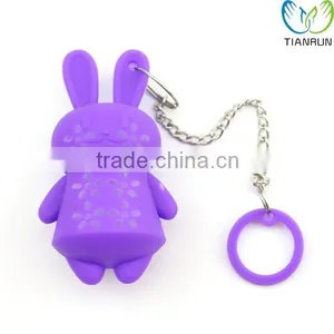 High Quality Cute Style Reusable Tools Gift Silicone Purple Rabbit Shape Tea Infuser thumbnail-1