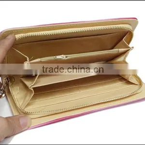 European Style Zipper Designer Beautiful Wallets Metal Chain Purse for Female Lady thumbnail-5