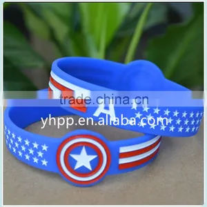 Custom Design Captain America Silicone Wristband Bracelet for Fans thumbnail-2