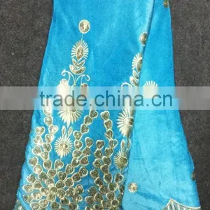 Fashion Pink Sequins Women Raw Silk Velvet Burnout Silk Velvet Fabric thumbnail-3