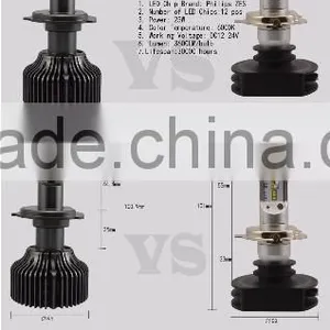 CSP LED Headlight Bulbs Kit - Car Kit H11 (H8, H9) - 30w 4200Lm 6000K Led Light Warm White CSP - 1 Year Warranty Supplier's Choice thumbnail-5