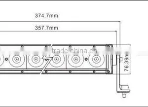 13.5 Inch 60w Single Row LED Light Bar, Track and Offroad Led Light Bars thumbnail-3