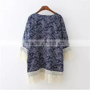 Wholesale Free Size Customaize Kaftan With Tassels Turkish Tunic thumbnail-2