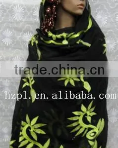 African Muslim Scarf for Women/embroidered Silk Scarf/shawl Scarf (TJ0078) thumbnail-1
