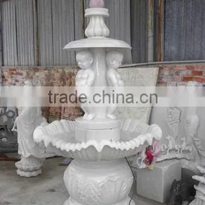 Baby Dancing Water Fountain Hand Carved Stone Sculpture From Vietnam thumbnail-1