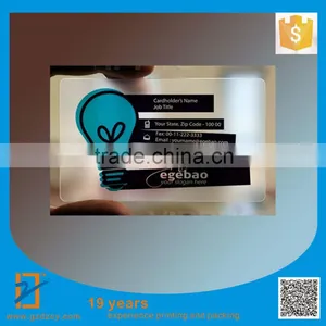 Customized 500pcs Plastic Transparent PVC Business Cards + 28 Templates Design For Choice + Free Design, Free Shipping thumbnail-4