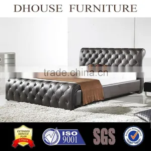 Italy Neo-Classical Leather Bed DH888 thumbnail-1