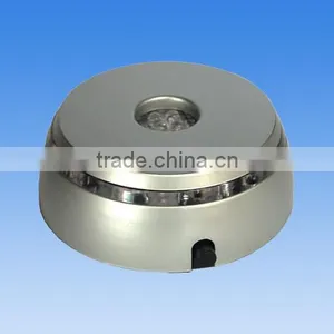 Round Shaped Crystal Plastic Led Light Base for Centerpieces thumbnail-1