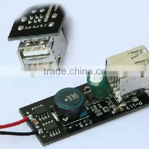 12v to 5v Usb Charger Pcb Board Wide Range Input 9-40v to 5v 2.1A * 2 Dual USB Output 5A Max for Cellphone ,car,truck , PDA Etc thumbnail-2