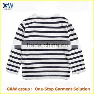 Wholesale Custom Brand New Striped Baby T-shirt thumbnail-2