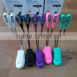 Flexible LED Booklight With Clip For EBook Computer Reading Light With 4 LED Bulb thumbnail-6