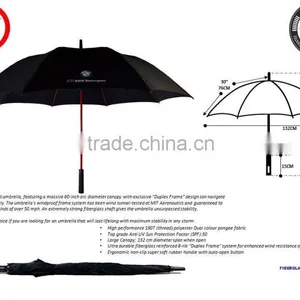 High Quality Windproof Car Brand Logo Golf Umbrella thumbnail-3