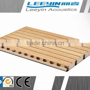 High Quality Mdf Wood Grooved Acoustic Material for Auditorium thumbnail-2