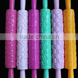 New Cake Decorating Mold Gum Paste Tools Fondant Rolling Pin Sugarcraft Embossed thumbnail-4