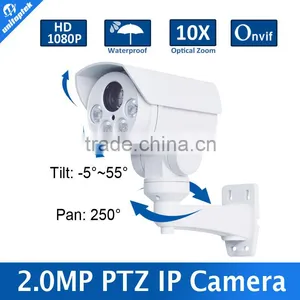 Outdoor PTZ IP Camera POE Onvif With 2MP 10 X Optical Zoom Motorized Lens Support Anbarella A5S,night Vision ir 80m,Built-in SD thumbnail-1